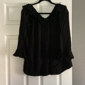 Honey Creek by Scully Black Blouse NWT